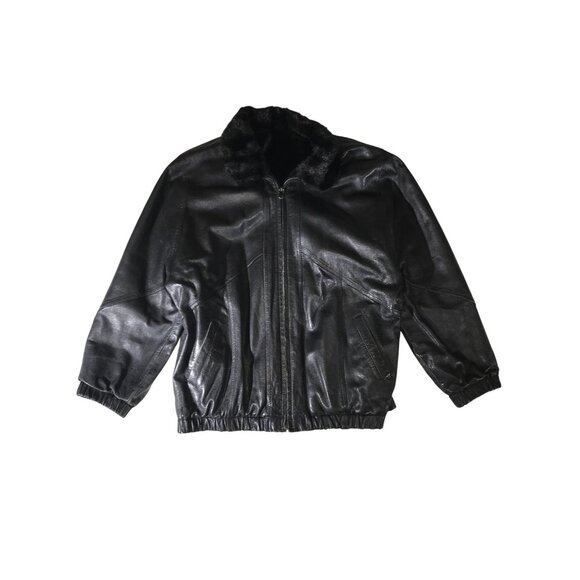 Vintage Unisex Black Reversible Genuine Mink Finland Origin Fur/Leather Jacket - Picture 3 of 11